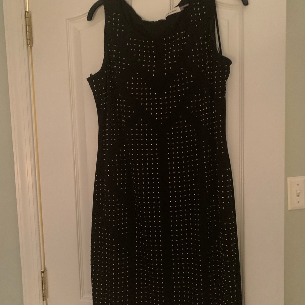 Calvin Klein Black and Gold Dress